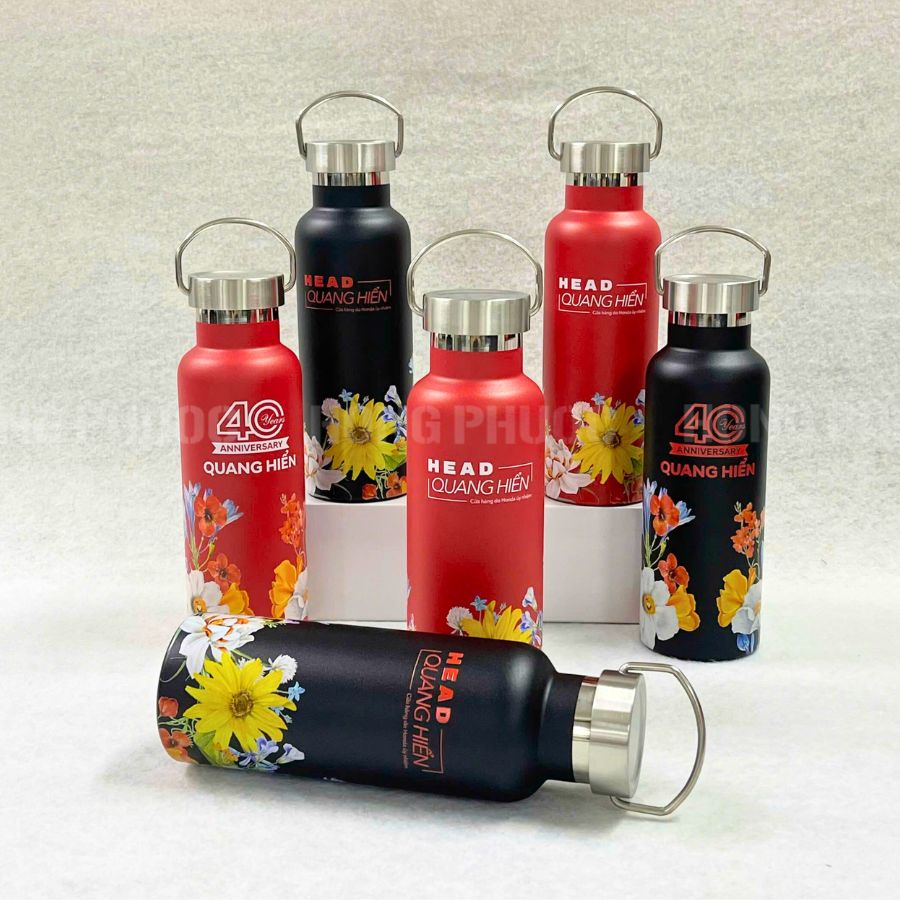 Bình giữ nhiệt có họa tiết